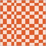 Kaleidoscope Checker Mandarin/Blush by Annabel Wrigley