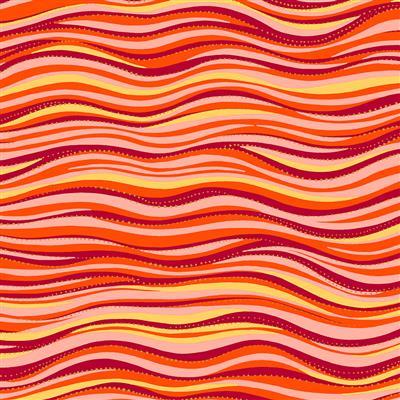 Laurel Burch Basic Wave - Dk Coral Metallic
