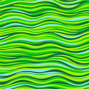 Laurel Burch Basic Wave Green Metallic