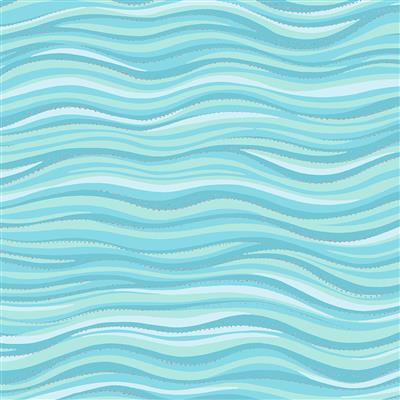 Laurel Burch Basic Wave Lt Aqua Silver Metallic