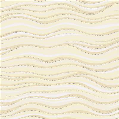 Laurel Burch Basic Wave Lt Cream Silver Metallic