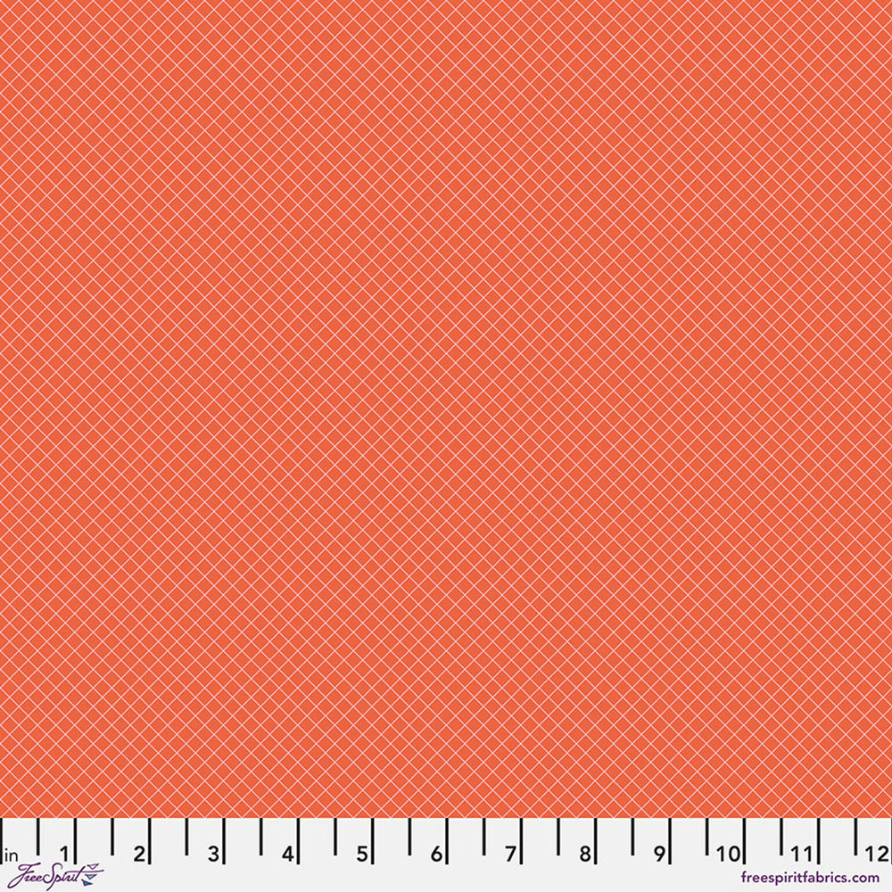 Tula Pink True Colors On the Grid - Salmon