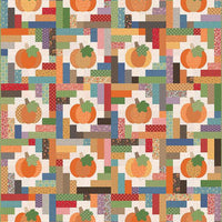 Pumpkin and Haystacks Quilt Kit - 64 1/2" x 80 1/2
