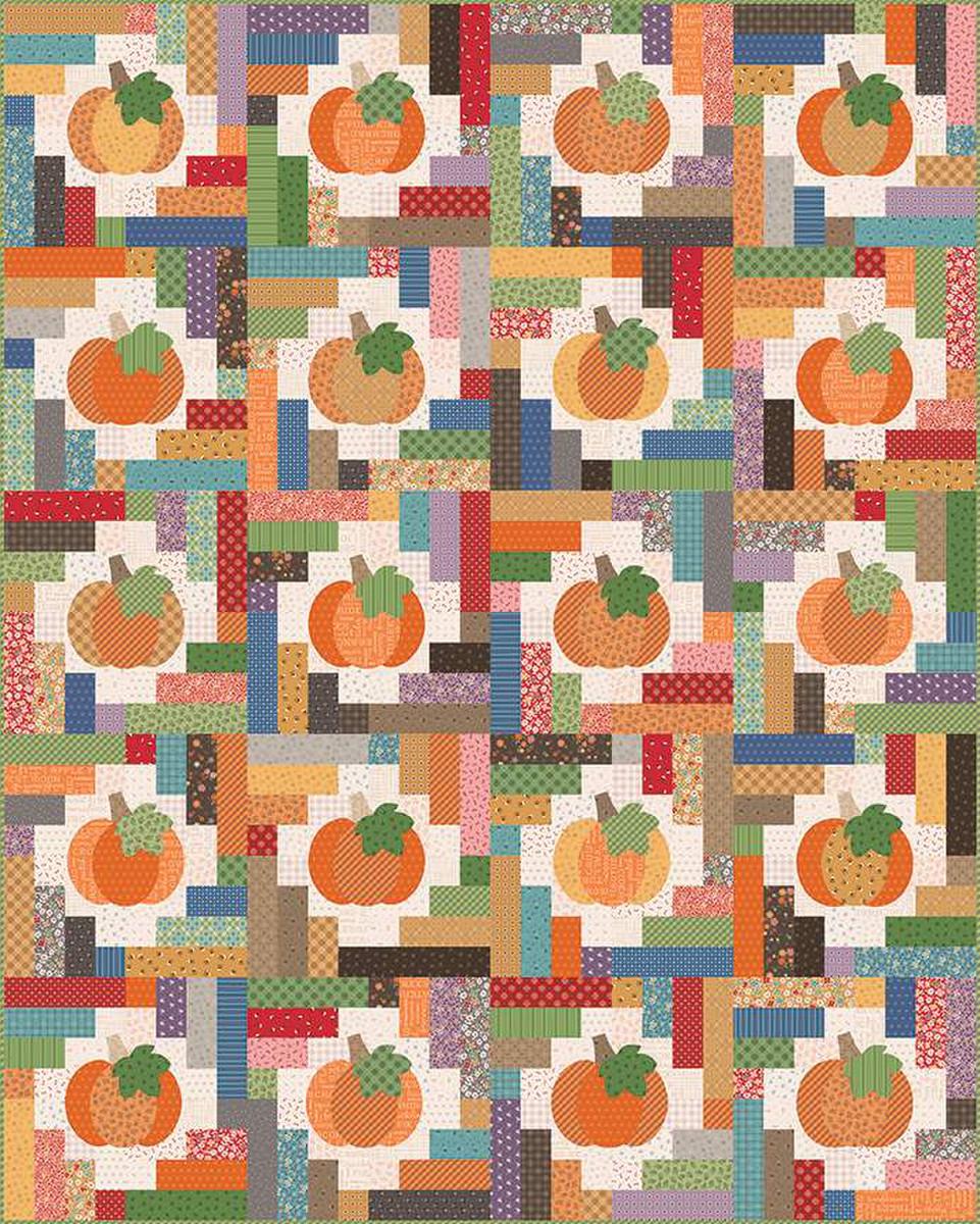 Pumpkin and Haystacks Quilt Kit - 64 1/2
