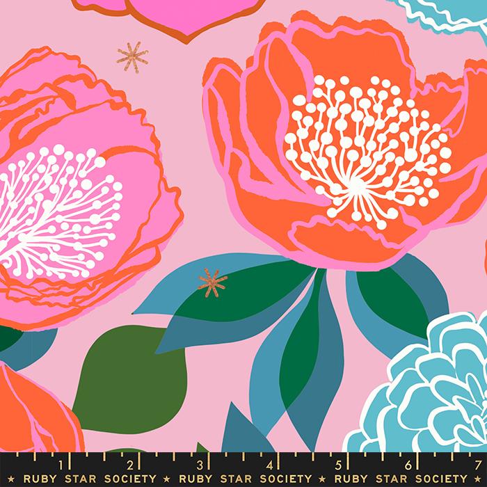 RS Stay Gold-Flower Metallic  -pink