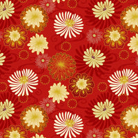 Year of the Dragon Floral - Red & Gold