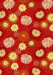 Year of the Dragon Floral - Red & Gold