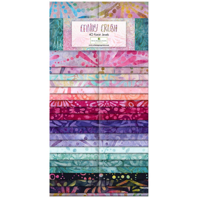 Candy Crush Batiks 40 Karat Crystals Fabric Strips