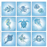 Wonders of the Ocean - Panel - Blue - Jason Yenter