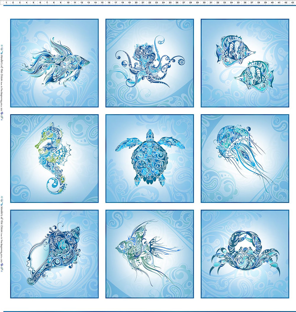 Wonders of the Ocean - Panel - Blue - Jason Yenter