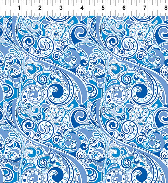 Wonders of the Ocean - Sea Swirls - Blue - Jason Yenter