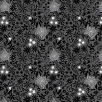 Witchy Woods Floral Cobwebs On Grey (glow in the dark)