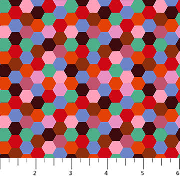 Piecework Hexagons Rustic by Anna Maria Textiles
