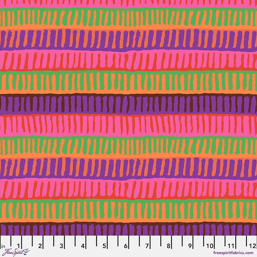 August 2025 - Zipper Stripe - Red - Kaffe Fassett
