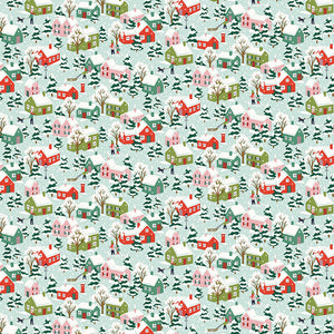 Festive Greetings - Festive Village A - Liberty Fabrics