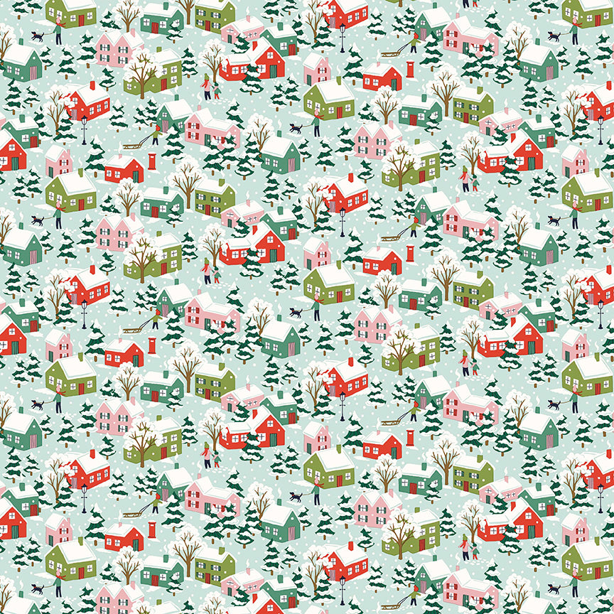 Festive Greetings - Festive Village A - Liberty Fabrics
