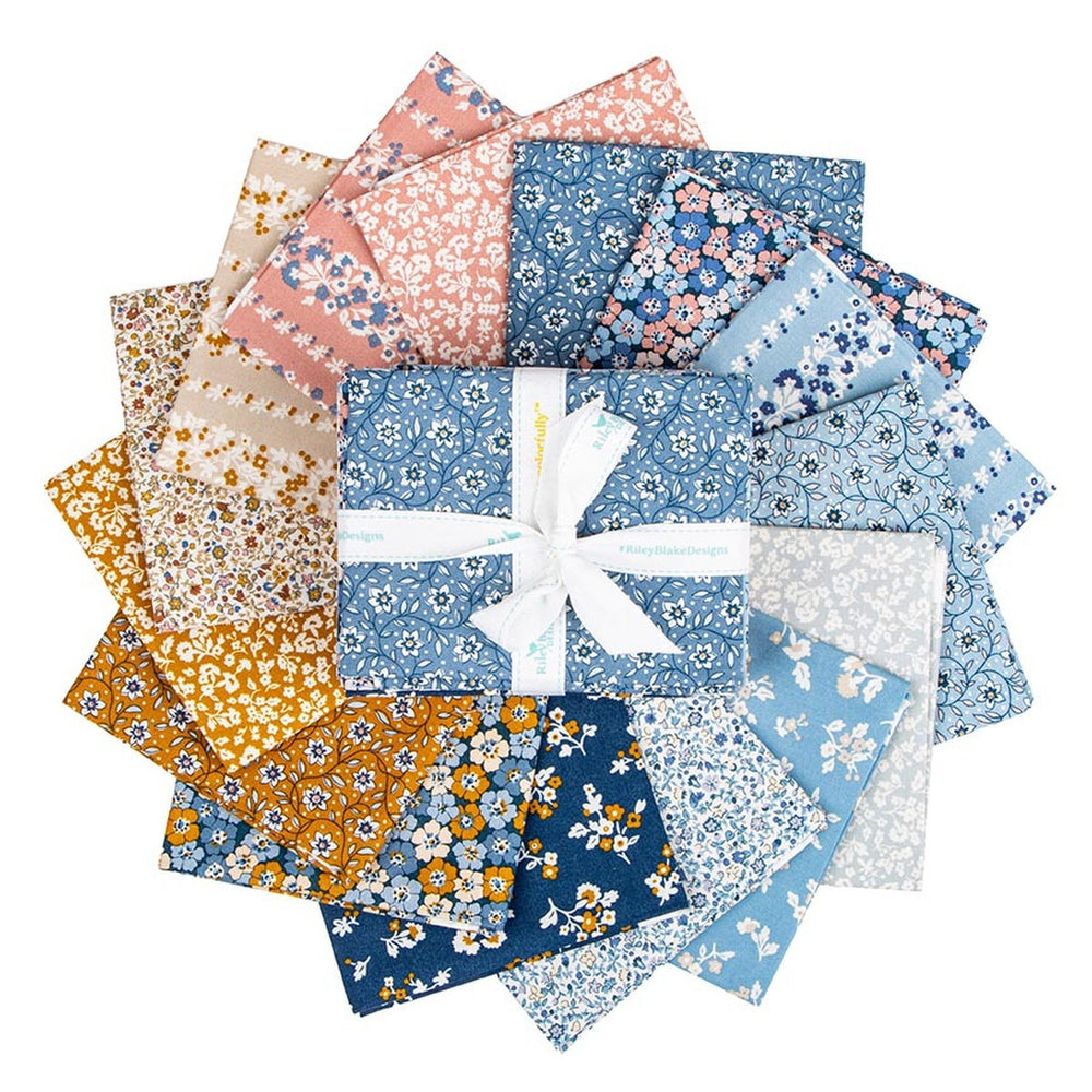 Liberty Denim Florals Fat Quarter Bundle 15pcs