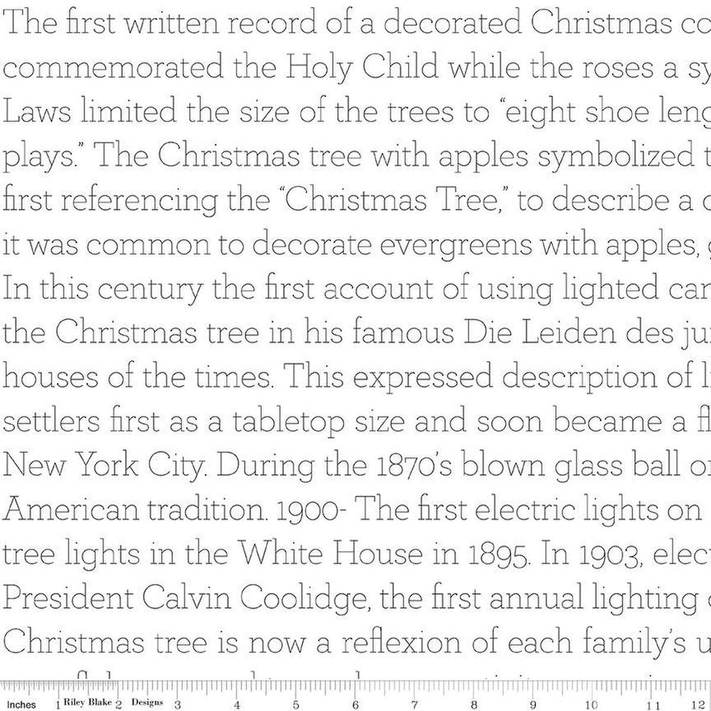 Classic Christmas - History of the Tree Text - White