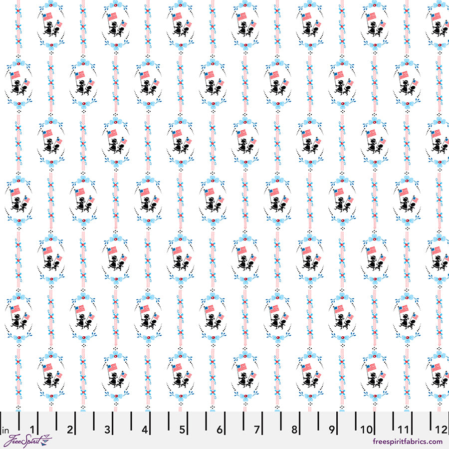 Happy Birthday, America - Children March On - White - Mary Engelbreit