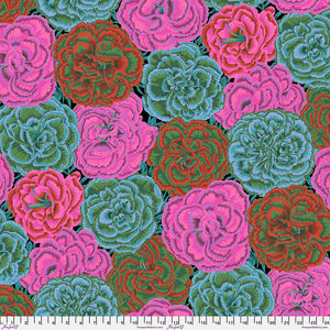 August 2025 - Picotee Carnations - Dark - Kaffe Fassett