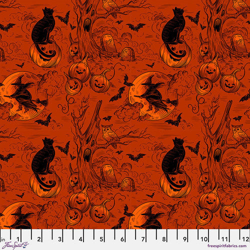 Costumes & Cobwebs Haunted Toile Orange