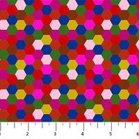 Piecework Hexagons Eccentric by Anna Maria Textiles
