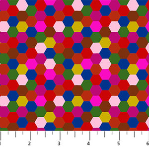 Piecework Hexagons Eccentric by Anna Maria Textiles
