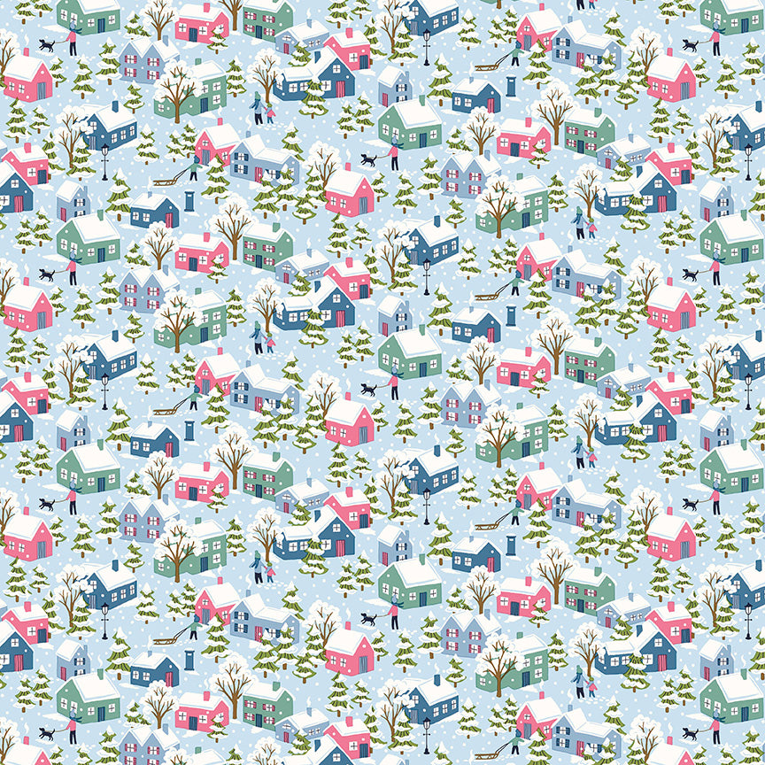 Festive Greetings - Festive Village C - Liberty Fabrics
