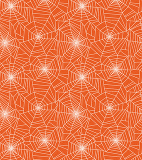 Ghostly Soiree - Ghostly Cobwebs - Orange - Nicole Decamp