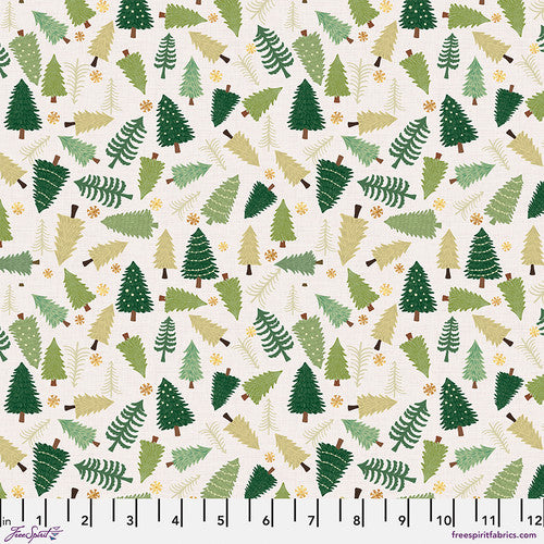 Christmas Cabin Joy Pines - Linen