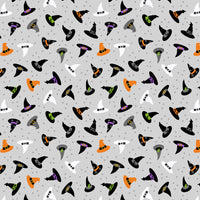 Witchy Woods Witches Hats On Ghostly Grey (glow in the dark)