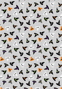 Witchy Woods Witches Hats On Ghostly Grey (glow in the dark)