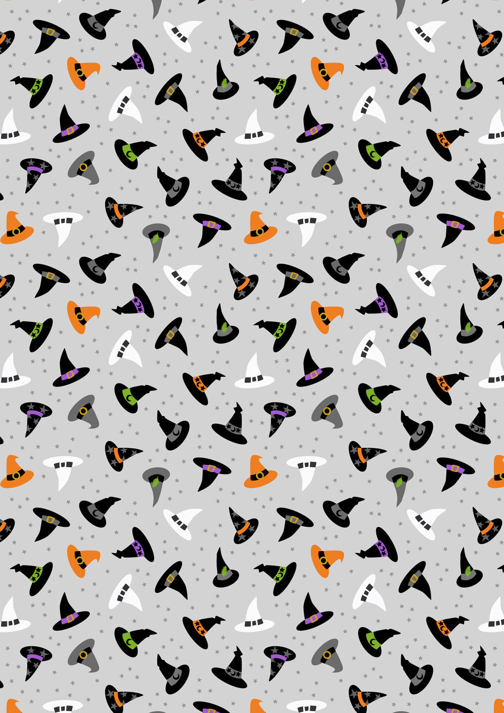 Witchy Woods Witches Hats On Ghostly Grey (glow in the dark)