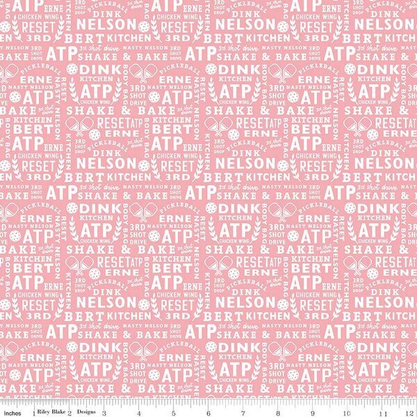 Pickleball Text Pink