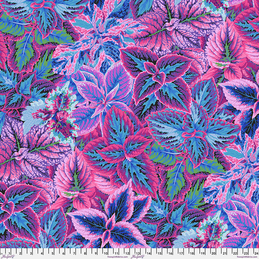August 2025 - Bold Leaves - Blue - Kaffe Fassett