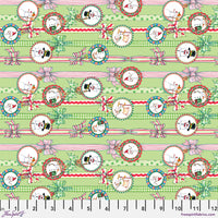 So Much Joy! - Snow People Ribbon - Lime - Mary Engelbreit