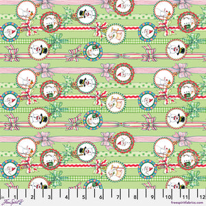 So Much Joy! - Snow People Ribbon - Lime - Mary Engelbreit