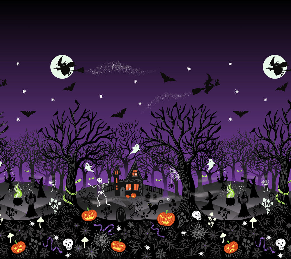 Witchy Woods Double Edge border (glow in the dark)