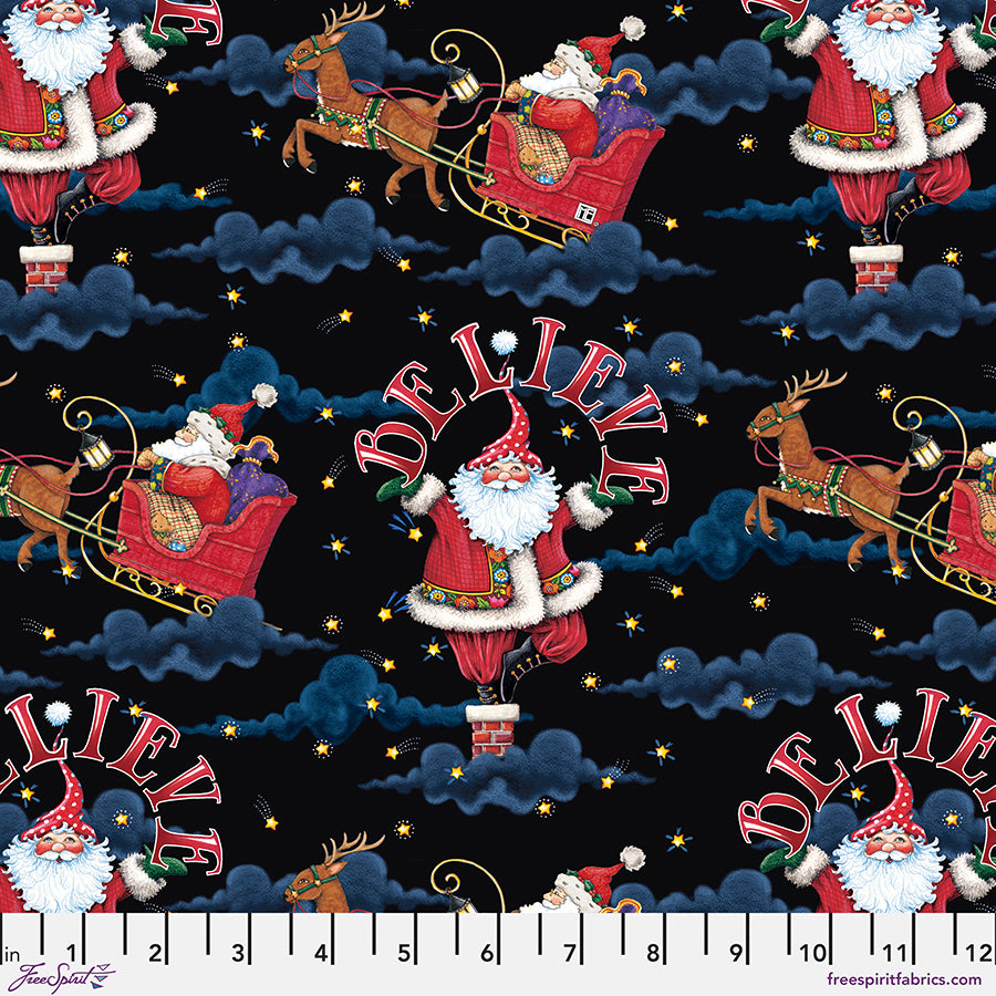 So Much Joy! - Believe Santa - Black - Mary Engelbreit