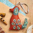 Corinne Lapierre Embroidered Folk Dog Kit