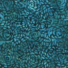 Abstract Rose-Teal 108" Batik