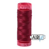 Aurifil 12wt-55yd -Dark  Carmine Red - 2460