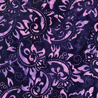 Bali Blooms Paisley Vine- Dark Purple