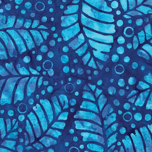 Bali Tropical Cove Cane Leaf - Turquoise