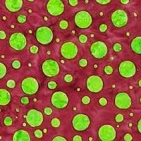 Batik-Red/Green Polka Dots