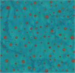 Batik -Teal/Orange Dots