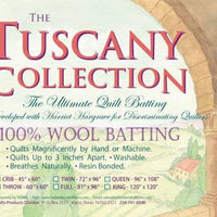 Batting Tuscany 100% Washable Wool 45in x 60in Crib