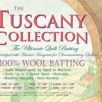 Batting Tuscany 100% Washable -Wool 96in x 108in Queen