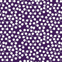 Black White & Bright-Branch  Dots-Purple