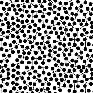 Black White & Bright-Branch  Dots-Black